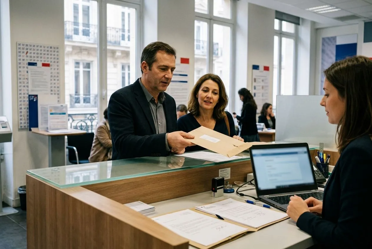 Un fondateur prépare le dépôt du capital et les documents nécessaires à l’immatriculation d’une SCI familiale.