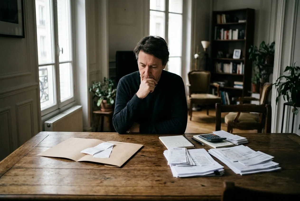 Un propriétaire compare les justificatifs du micro-BIC aux factures et documents comptables du régime réel.